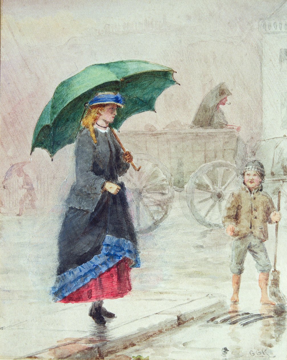 Det gröna paraplyet av George Goodwin Kilburne