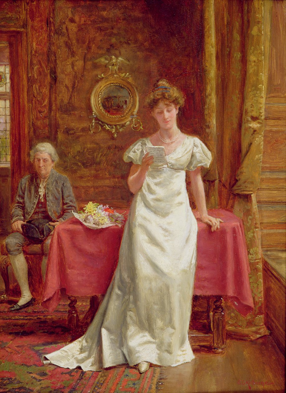 Väntar på ett svar av George Goodwin Kilburne