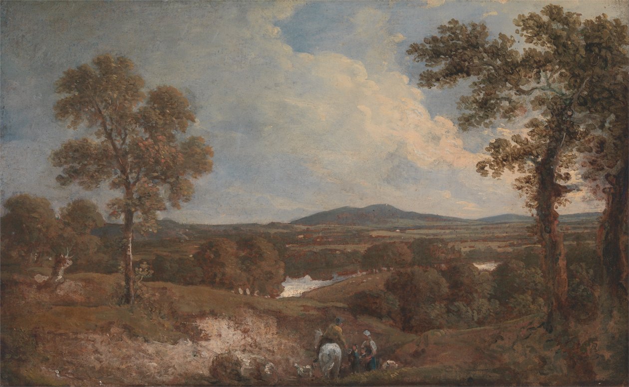 Landskap med figurer i förgrunden av George Howland Beaumont