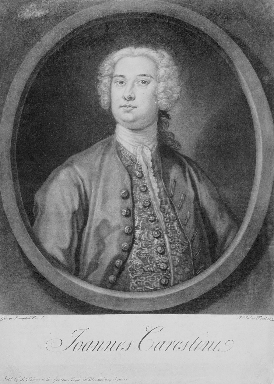 Giovanni Carestini (ca 1704-ca 1760), 1735 (mezzotint) av George Knapton