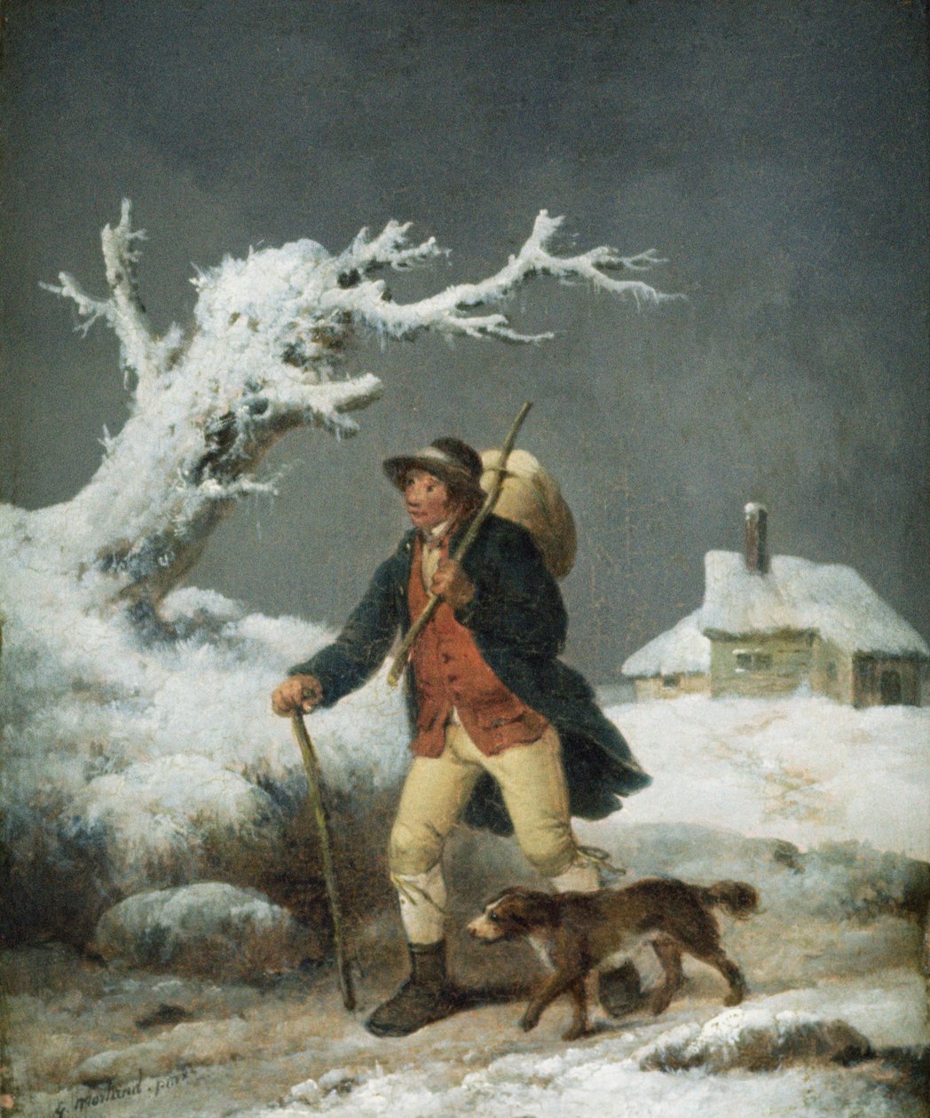 Går i snön av George Morland