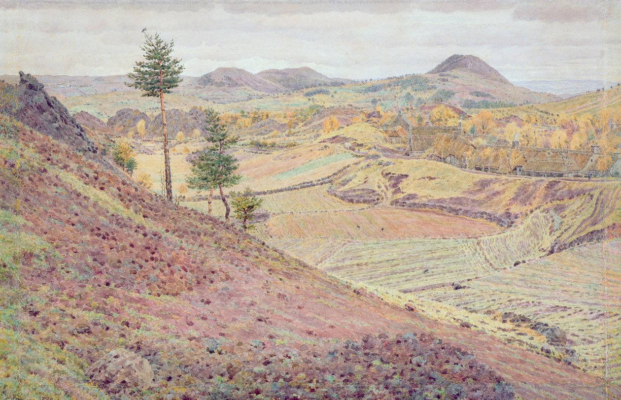 I Auvergne (wc över blyerts på papper) av George Price Boyce