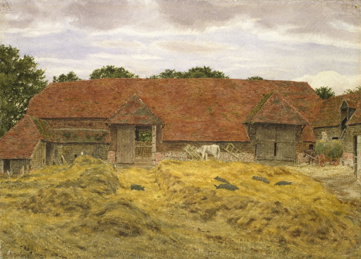 Red Barn at Whitchurch, 1868 (akvarell på papper) av George Price Boyce