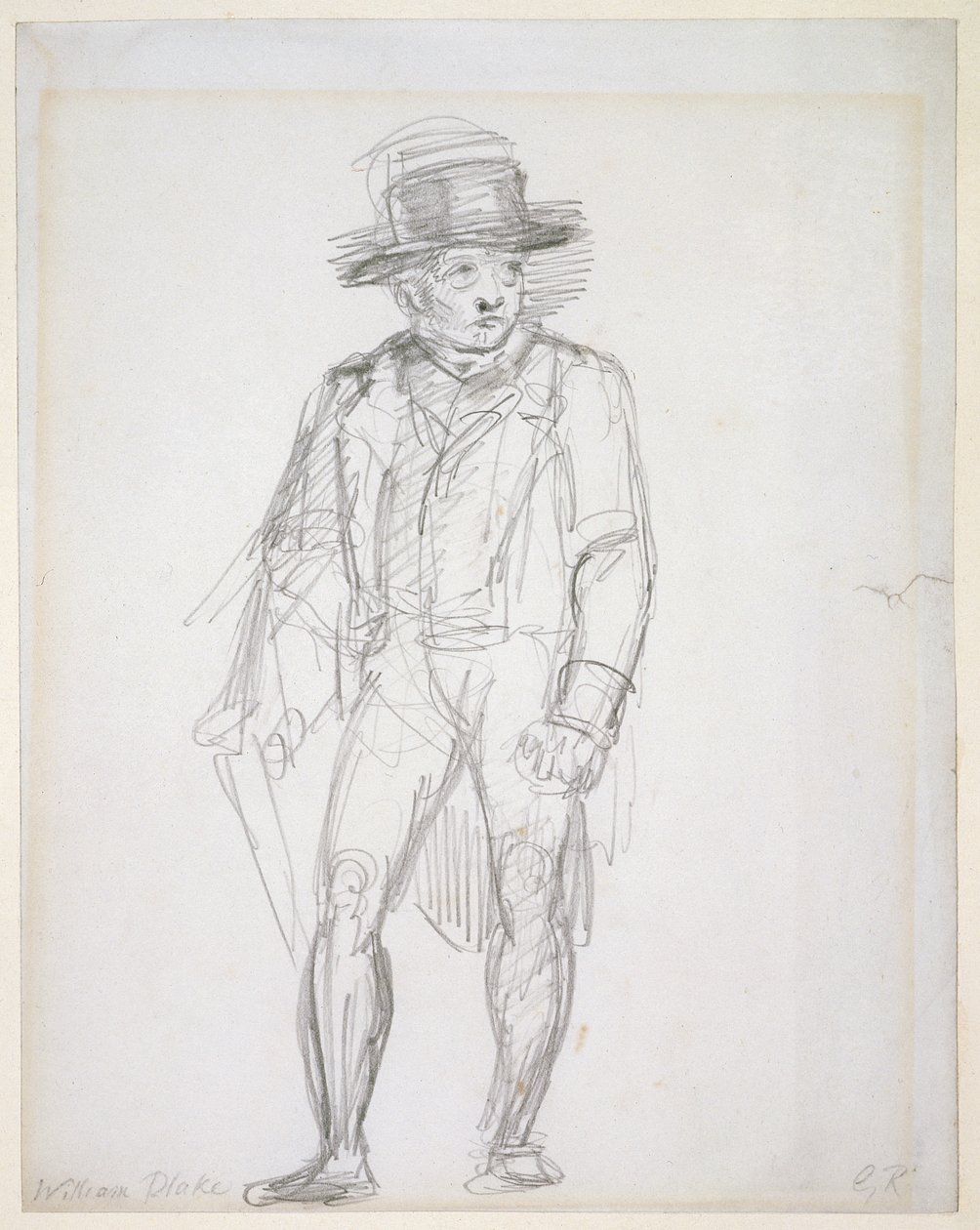 William Blake går (grafit på papper) av George Richmond