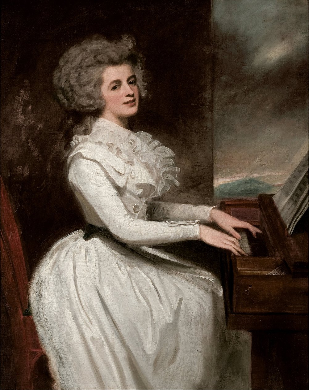 Charlotte, fru Thomas Raikes av George Romney