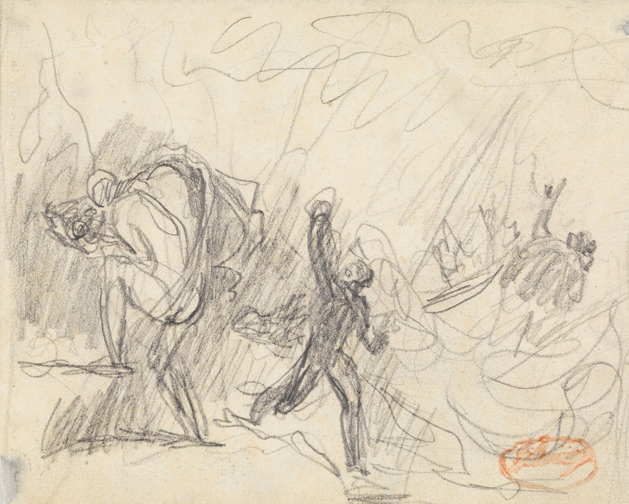Figurkompositionsstudie 20 av George Romney