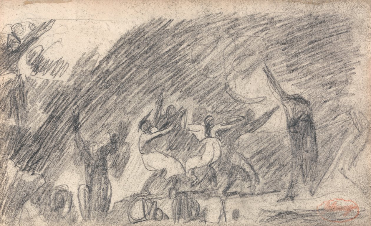 MacBeth vid Witches Cave- Andra besök av George Romney
