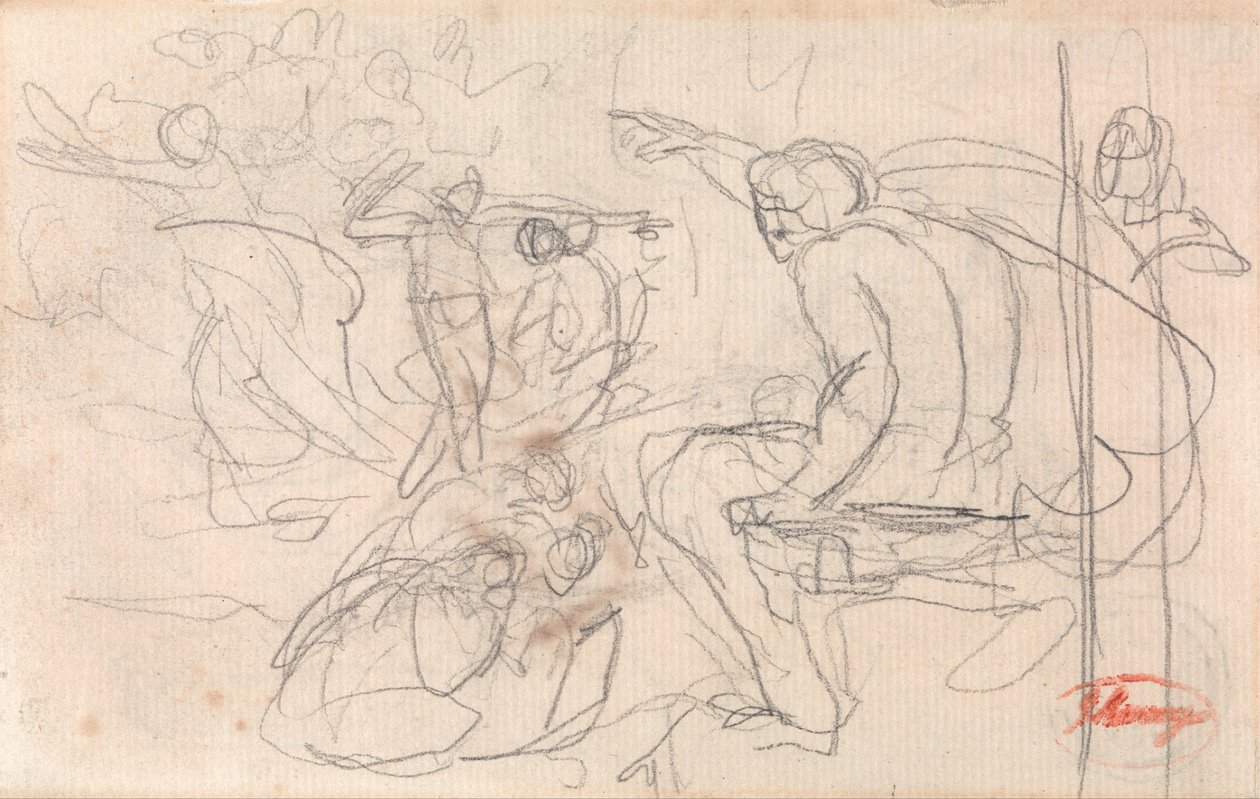 Möjligen sittande figur Uttala dom på en knäfigur av George Romney