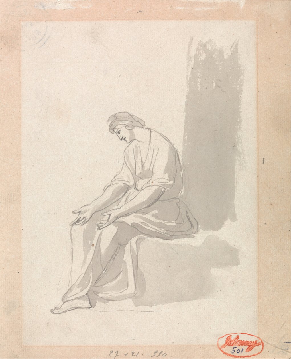 Sittande kvinna av George Romney