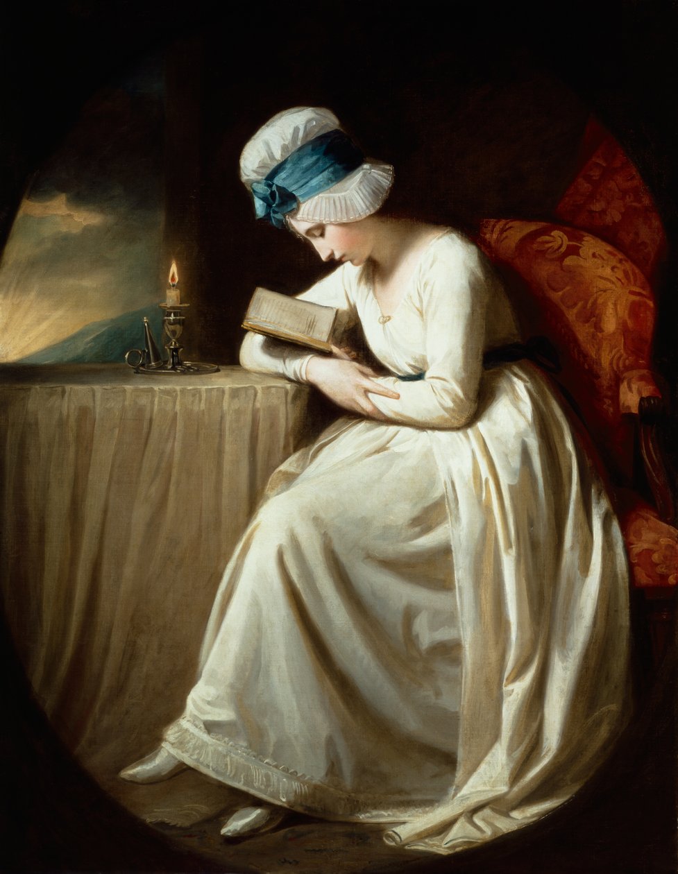 Serena läsning, 1780-85 av George Romney