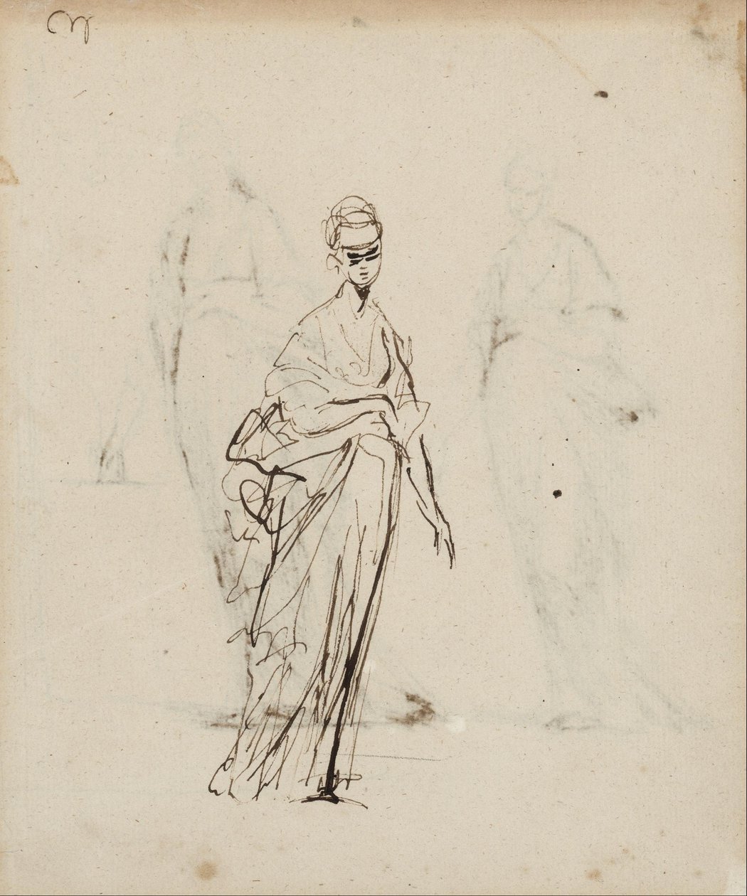Singel kvinnlig figur av George Romney