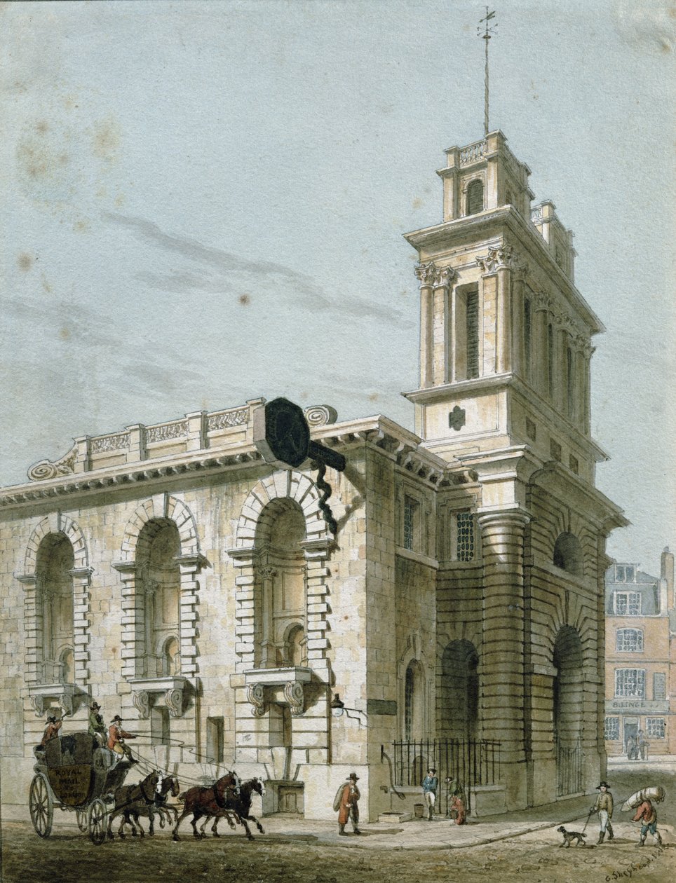 St. Mary Woolnoth: Lombard Street av George Shepherd