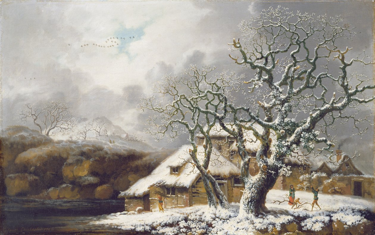 Ett vinterlandskap, 1752 av George Smith