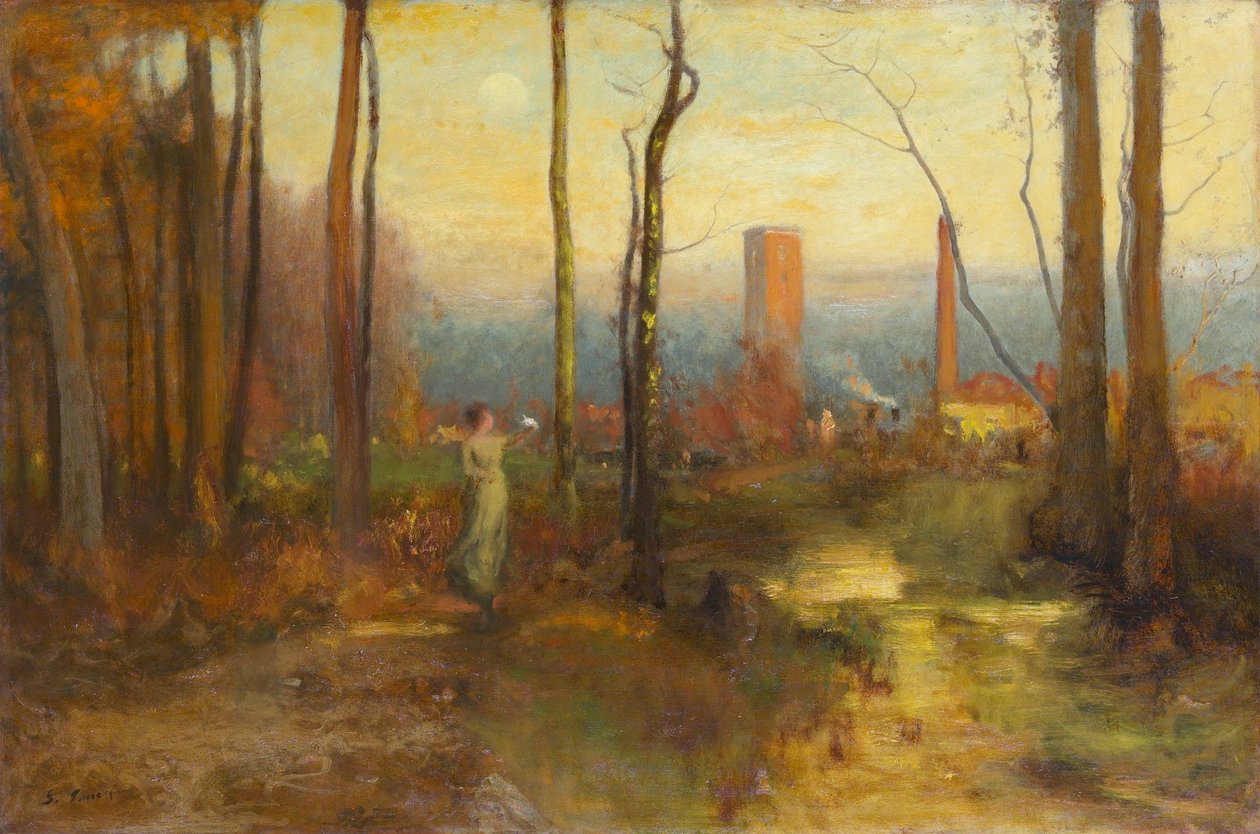 The Mill Stream, Montclair, New Jersey, c.1888 swed av George Inness