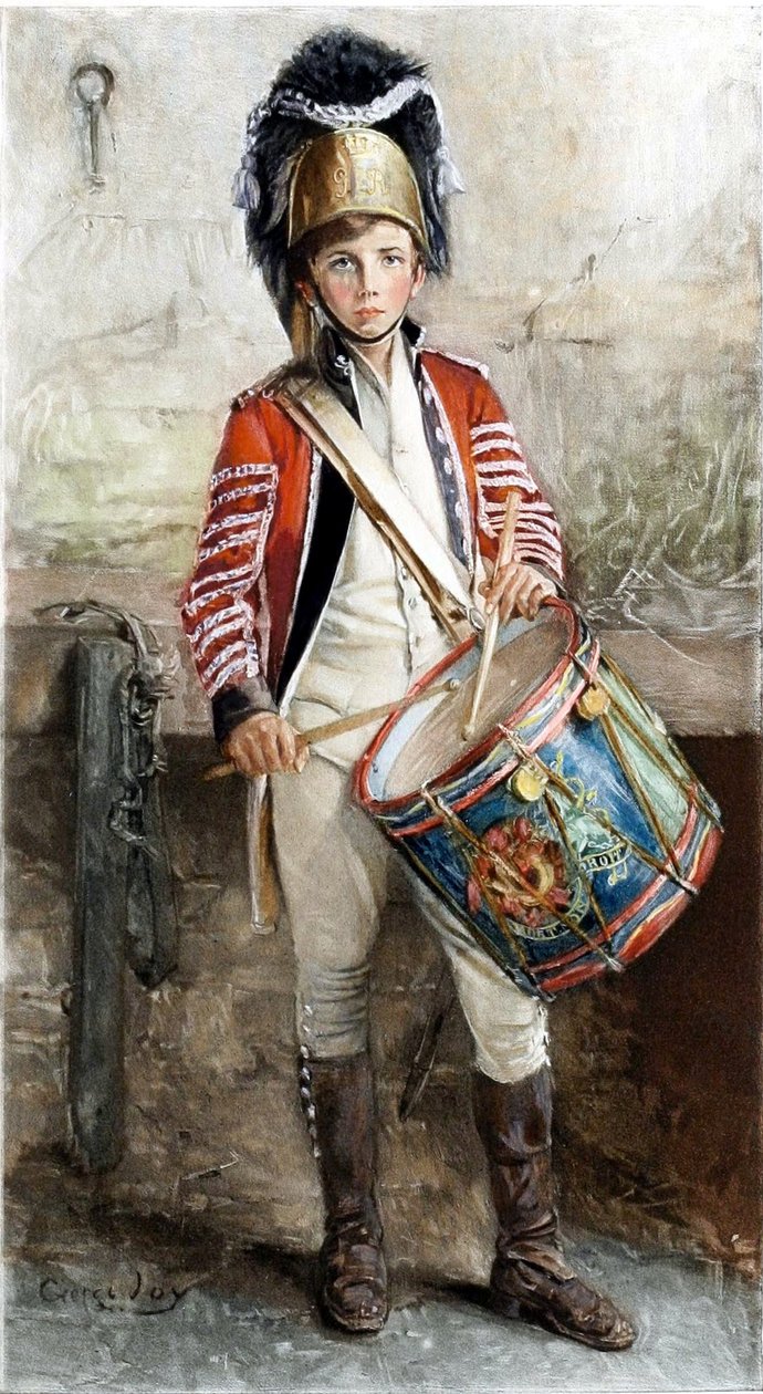  An English drummer boy.nFrancais : Un Tambour anglais.n av George William Joy