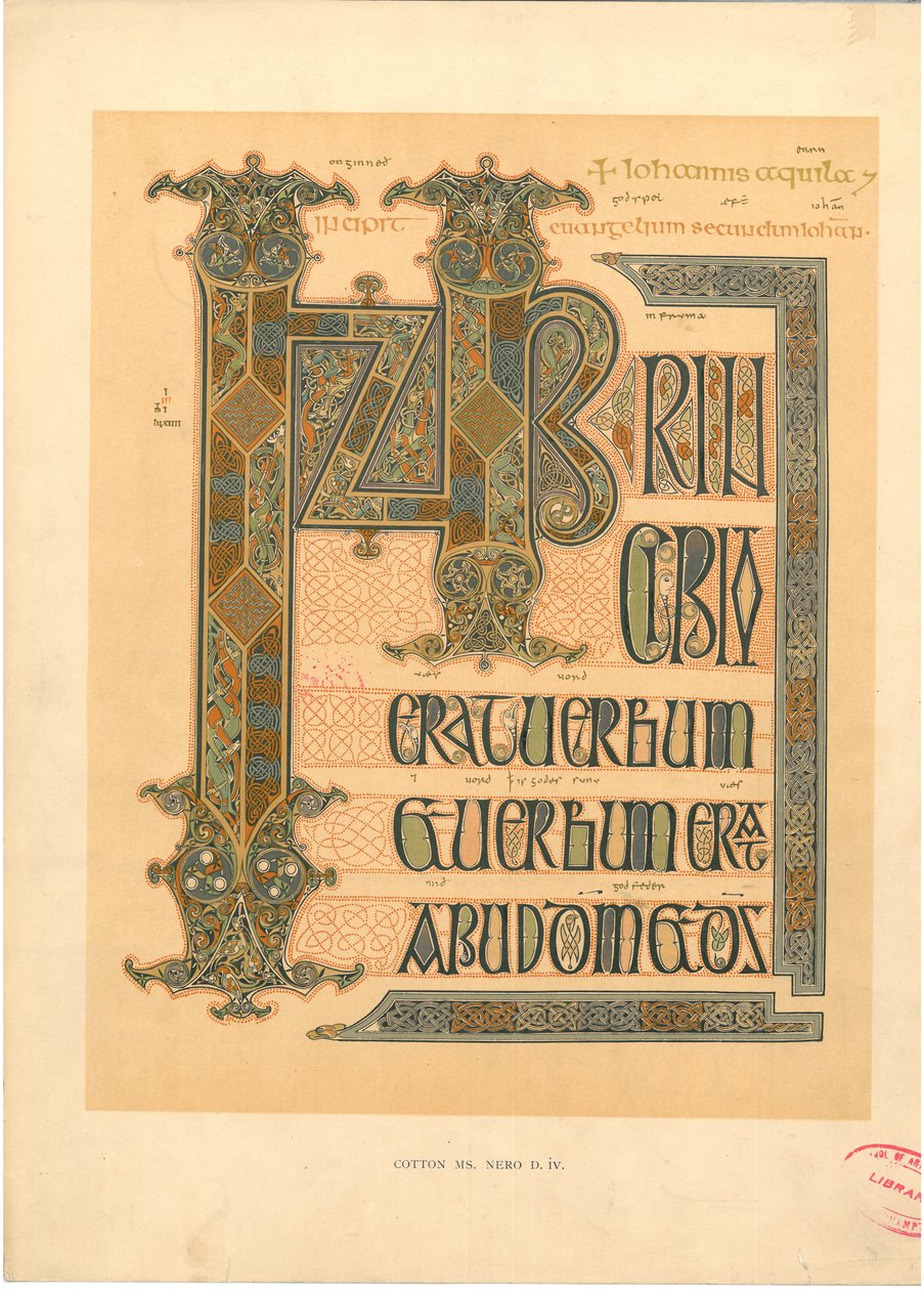 Platta från "Illuminated Manuscripts in the British Museum: Miniatyrer, ramar och initialer av George Augustus Wallis