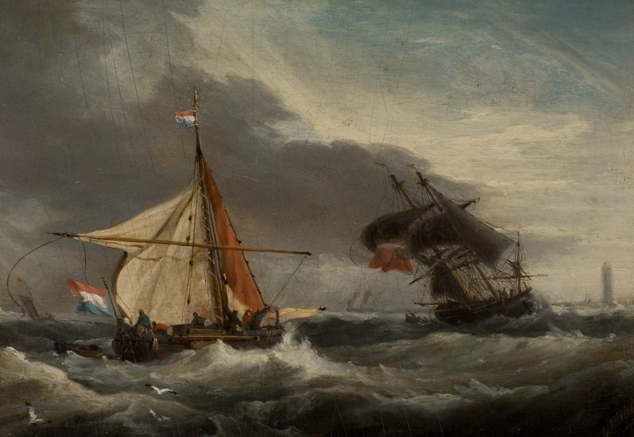 Båtar, Mouth of the Tyne av George Webster