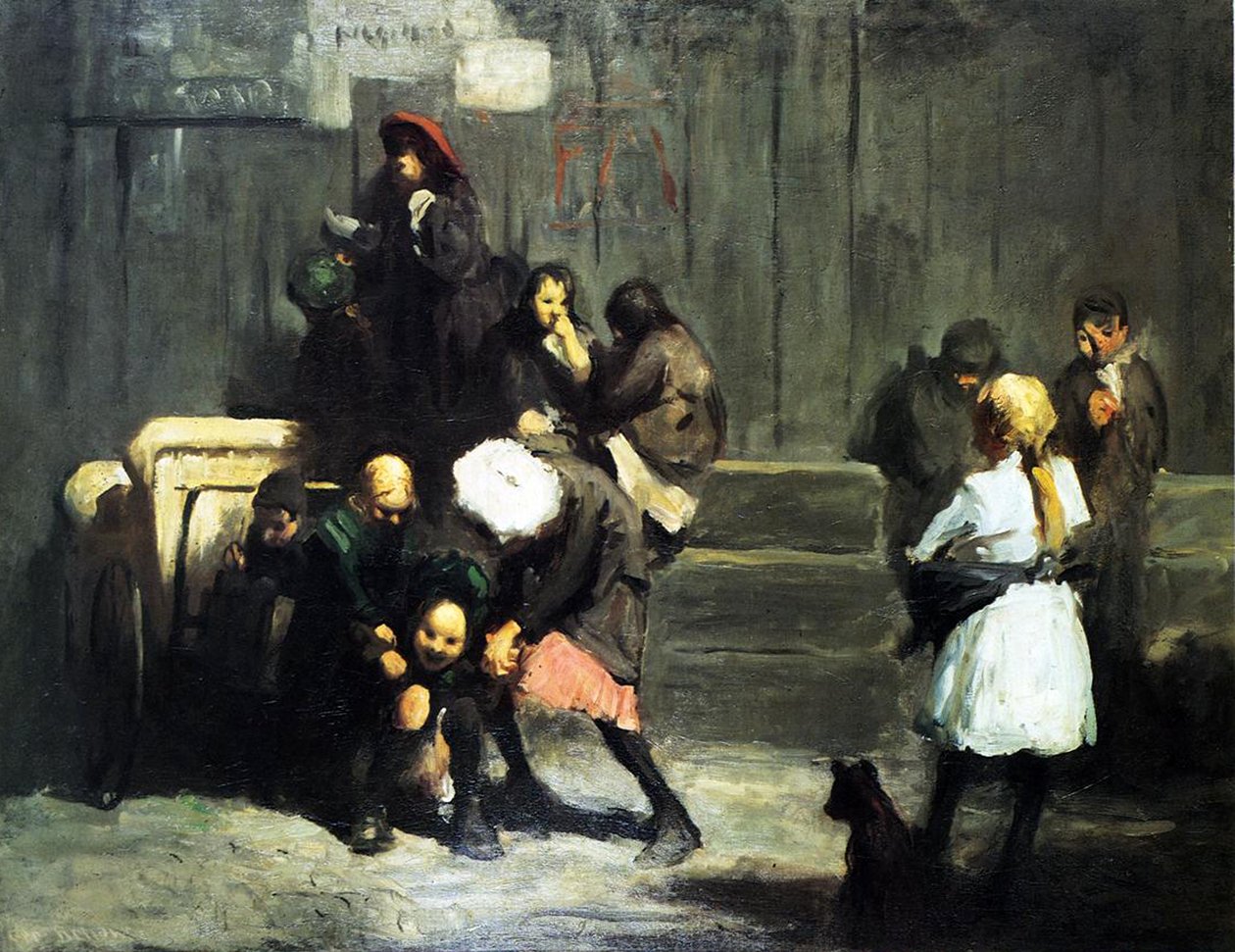 Gatubarn, 1906 av George Wesley Bellows