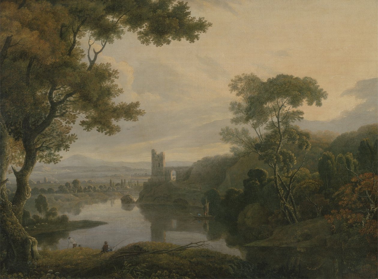 Flodlandskap, 1773 av George the Elder Barret