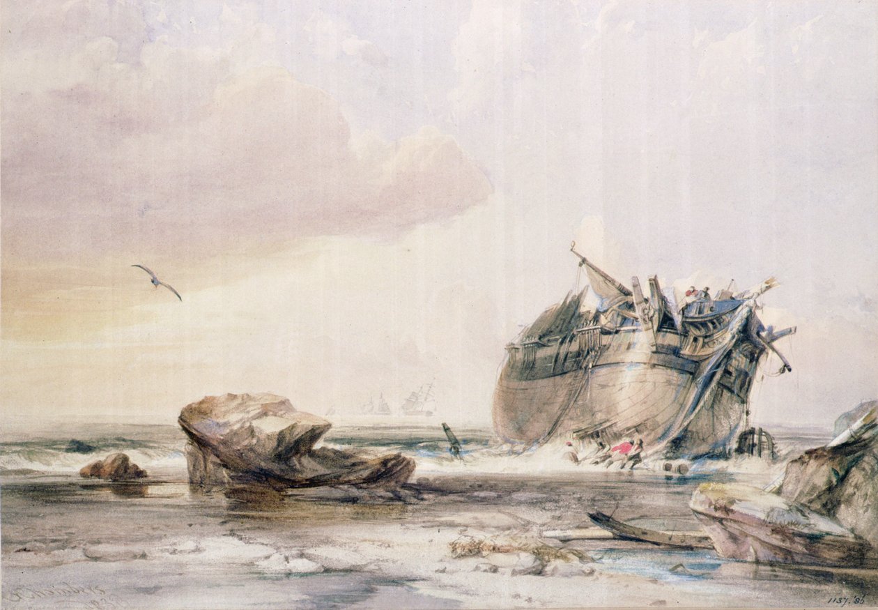 Rocky Shore, med demonterat fartyg av George the Elder Chambers