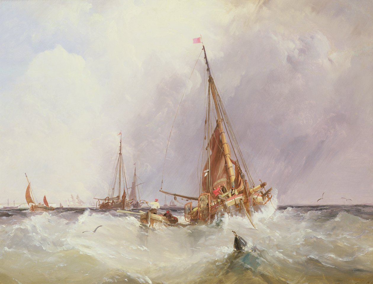 Sjöfart i Solent, 1800-talet av George the Elder Chambers
