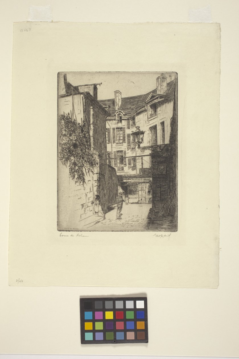 Cour De Rohan (bläck) av George Charles Aid