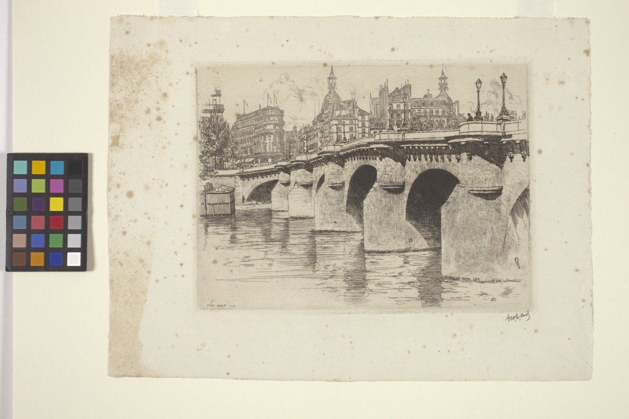Pont Neuf, nr 2 (bläck) av George Charles Aid