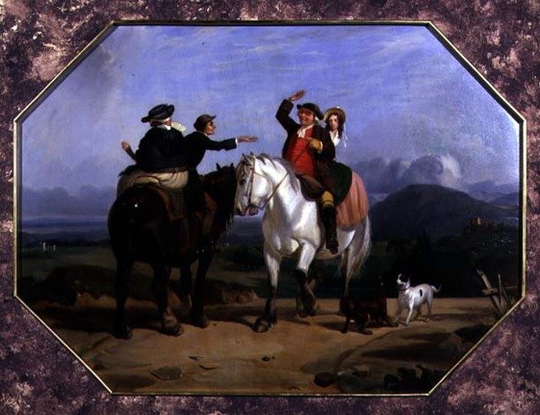 Det glada mötet av George (after) Morland