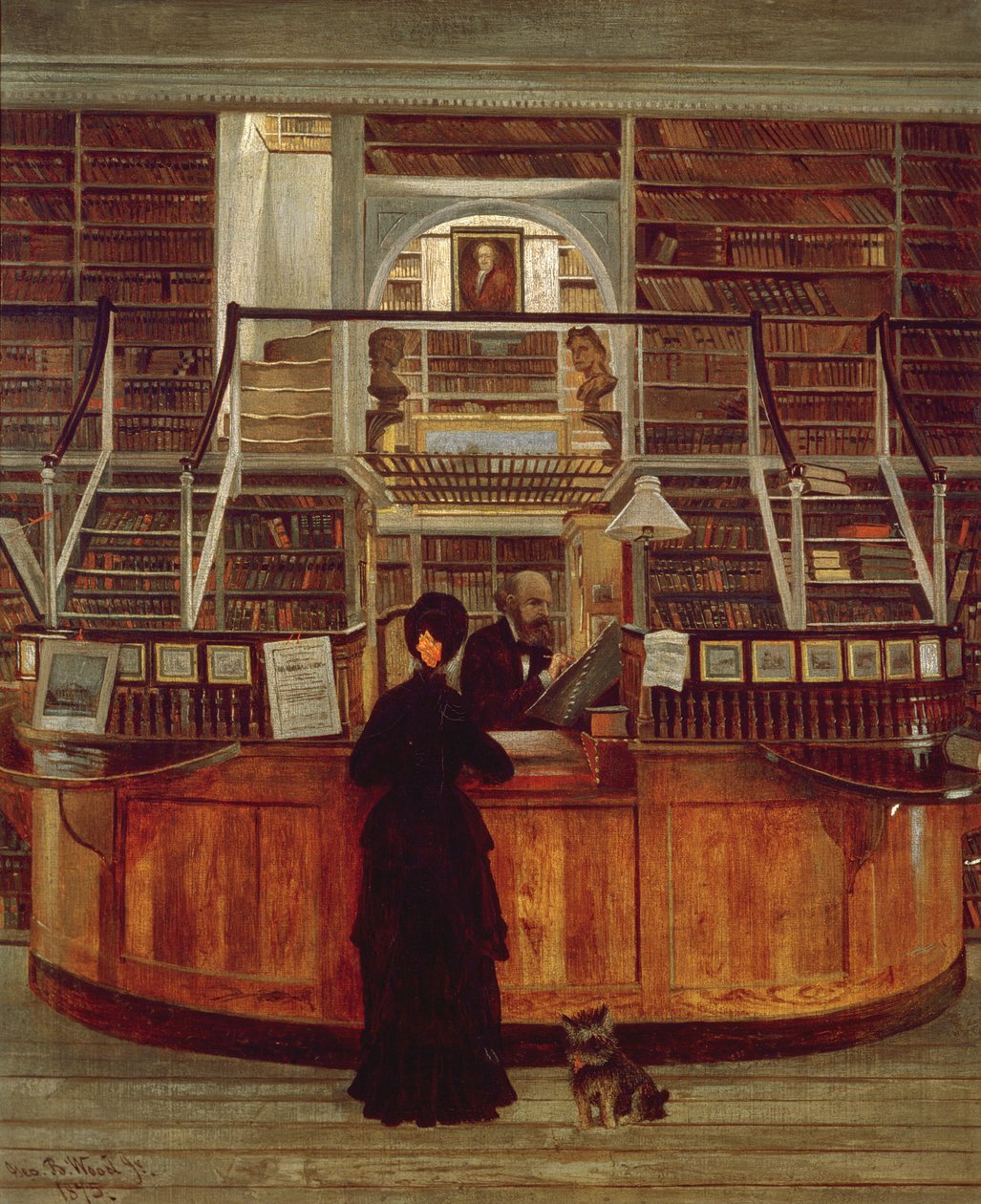 Philadelphia bibliotek, 1875 av George Bacon Wood