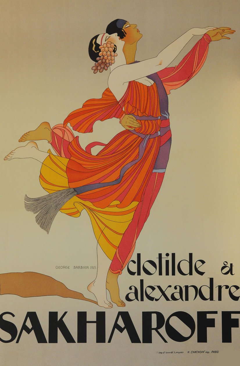 Clotilde och Alexandre Sakharoff, 1921. av George Barbier