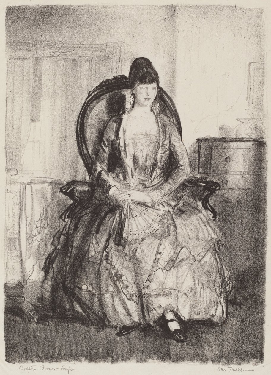 Dam med en fläkt av George Bellows