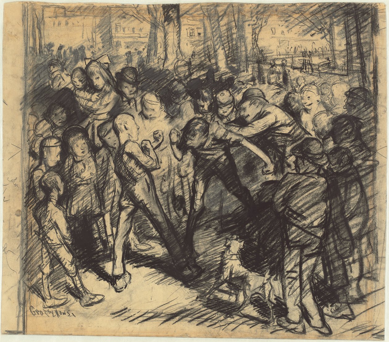 Street Fight [レクト]スウェーデン語 av George Bellows