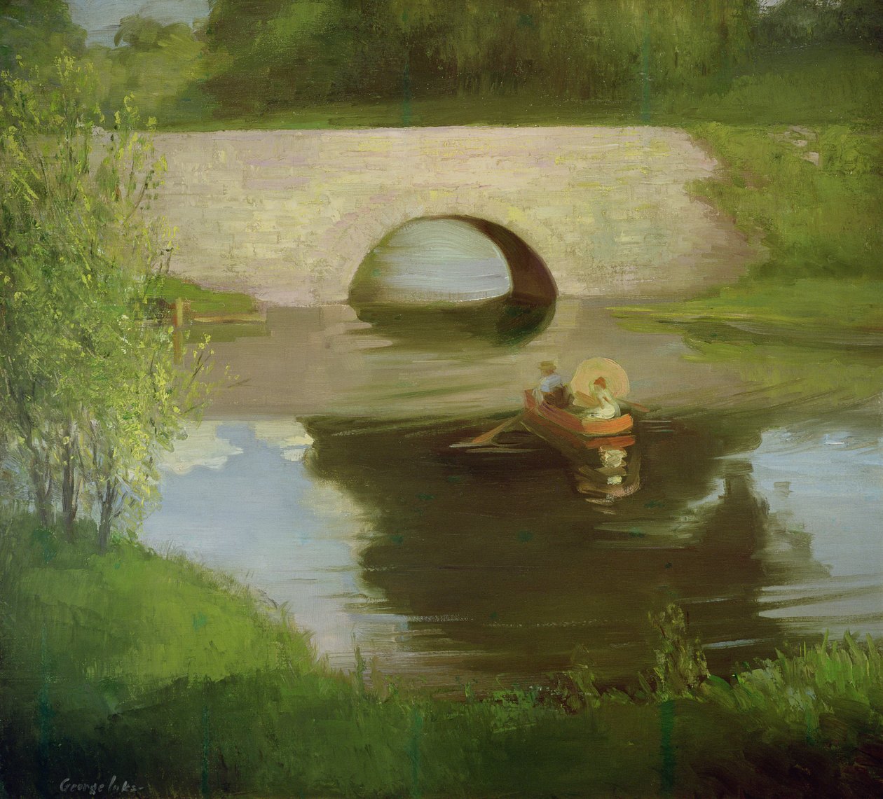 Central Park (olja på duk) av George Benjamin Luks