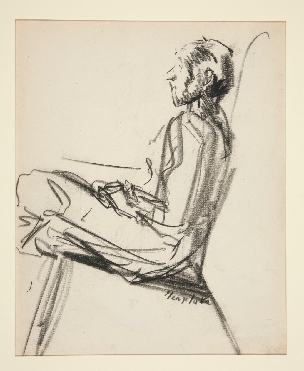 Sittande man av George Benjamin Luks