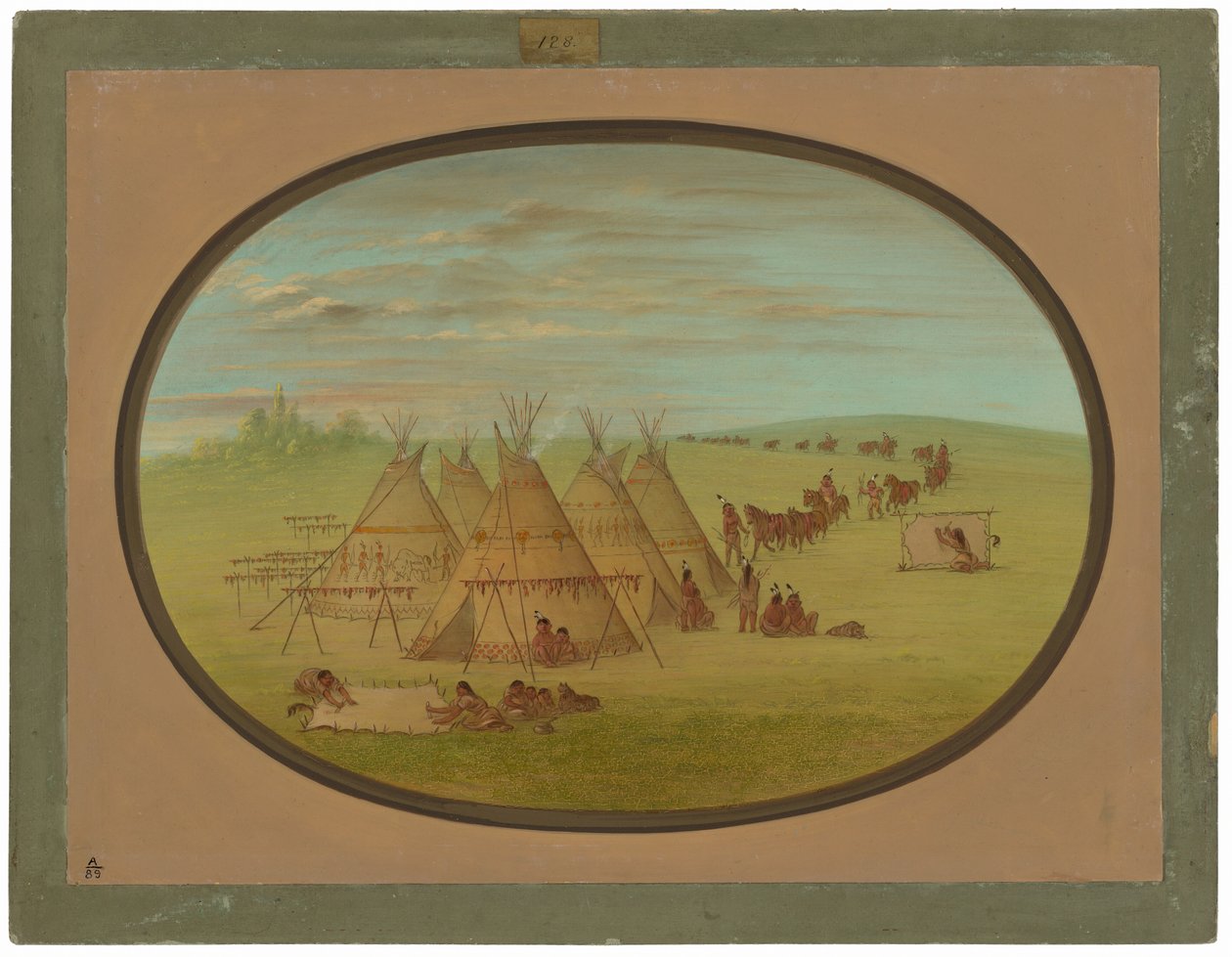 En liten Sioux Village av George Catlin