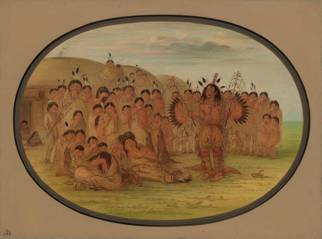 A Mandan Medicine Man, 18611869. av George Catlin