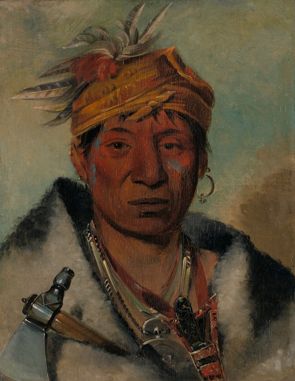 Ah-yaw-ne-tak-oar-ron, krigaren av George Catlin