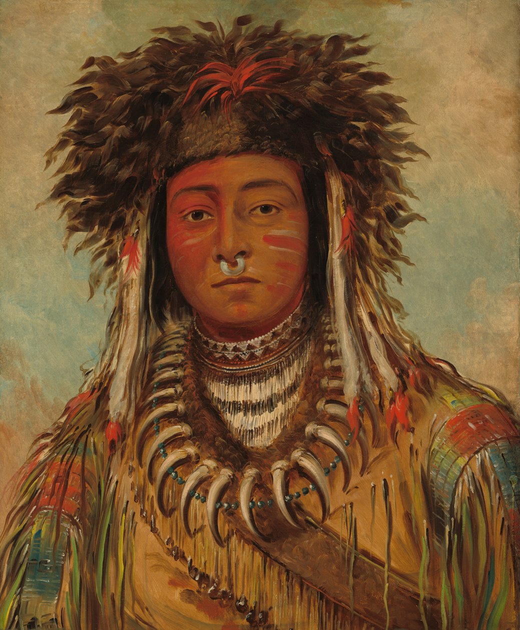 Boy Chief - Ojibbeway av George Catlin