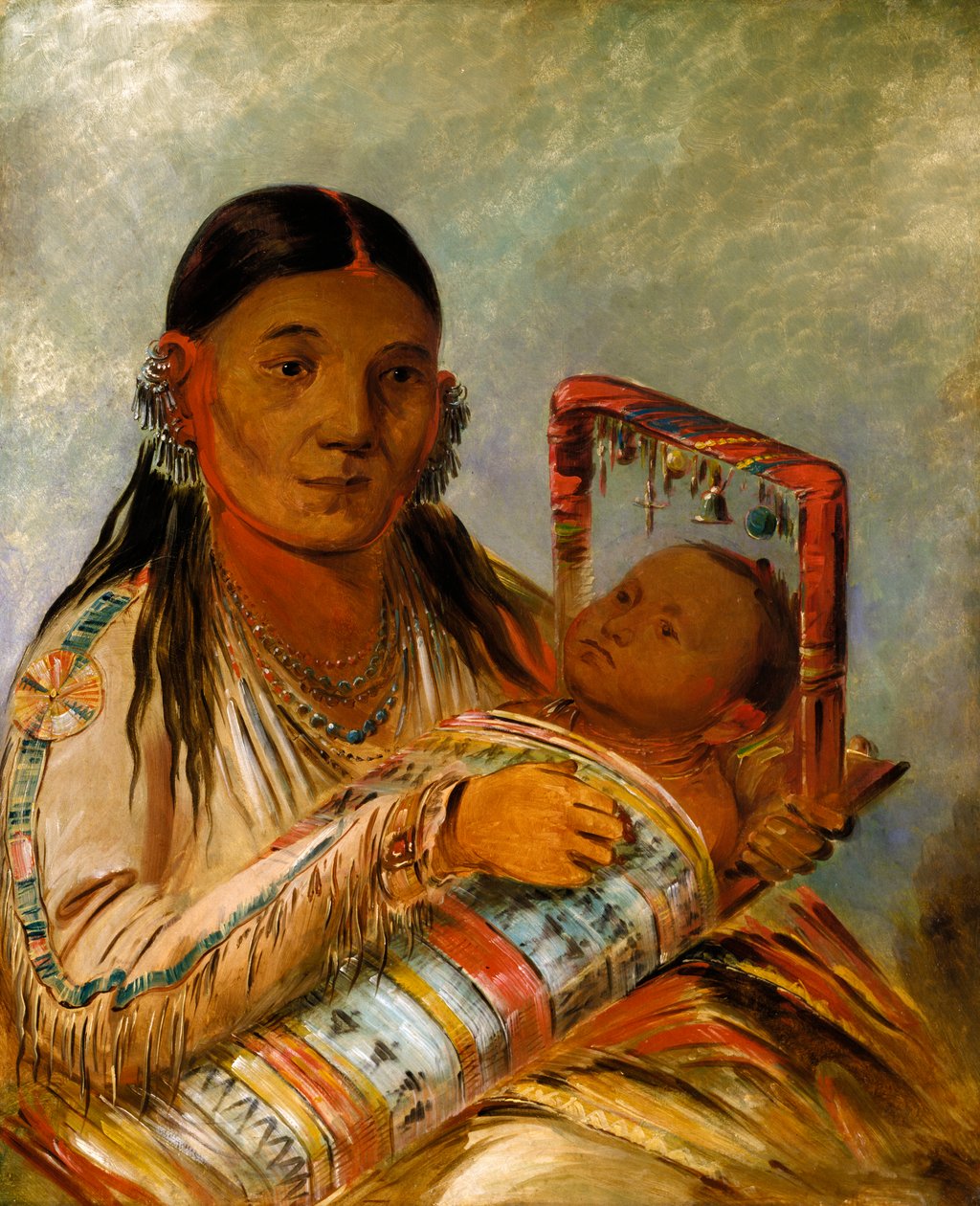 Chée-ah-ká-tchée, Wife of Not-to-way, 1835-1836. av George Catlin
