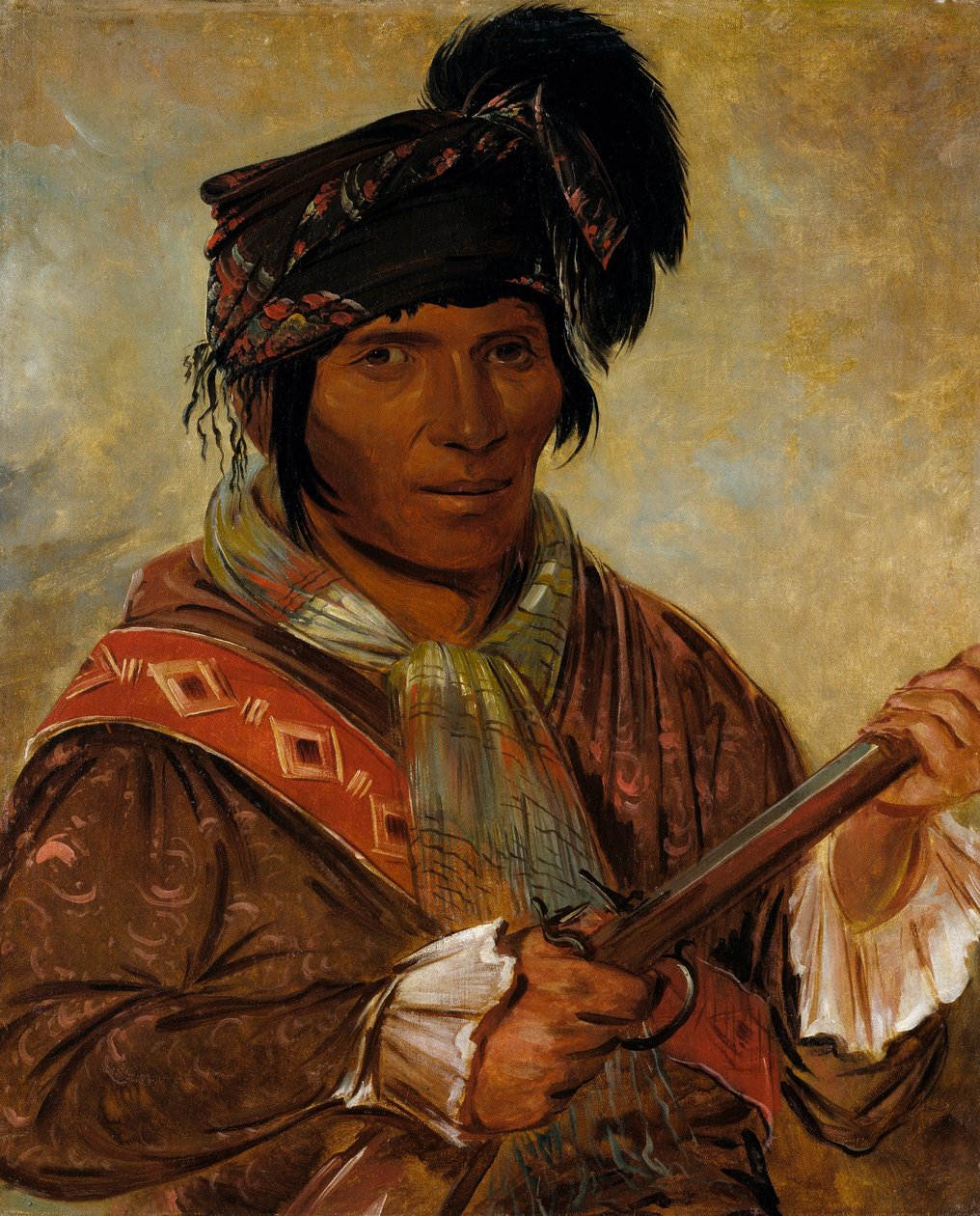 Co-ee-há-jo, en hövding av George Catlin