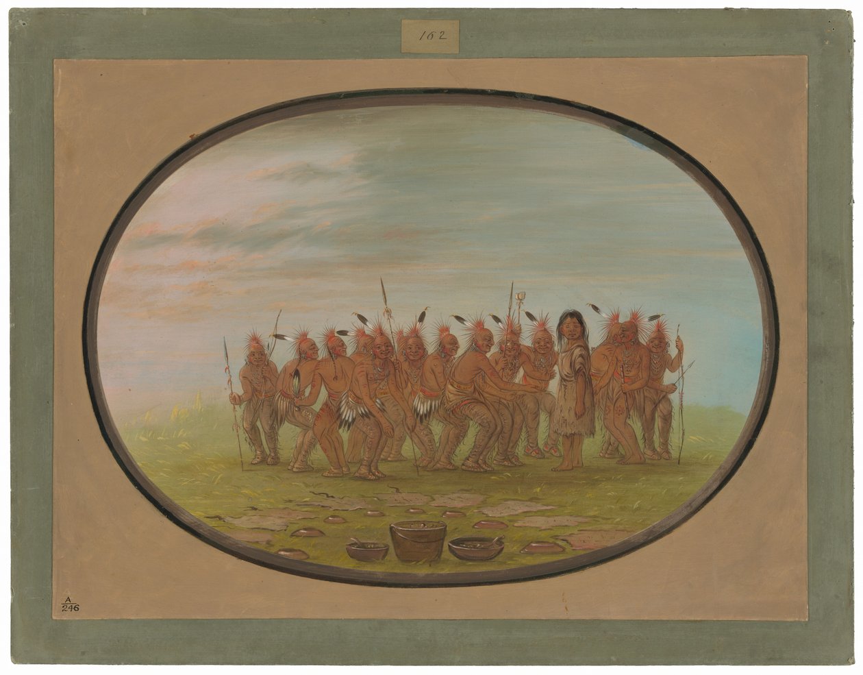 Dance to the Berdache - Saukie av George Catlin