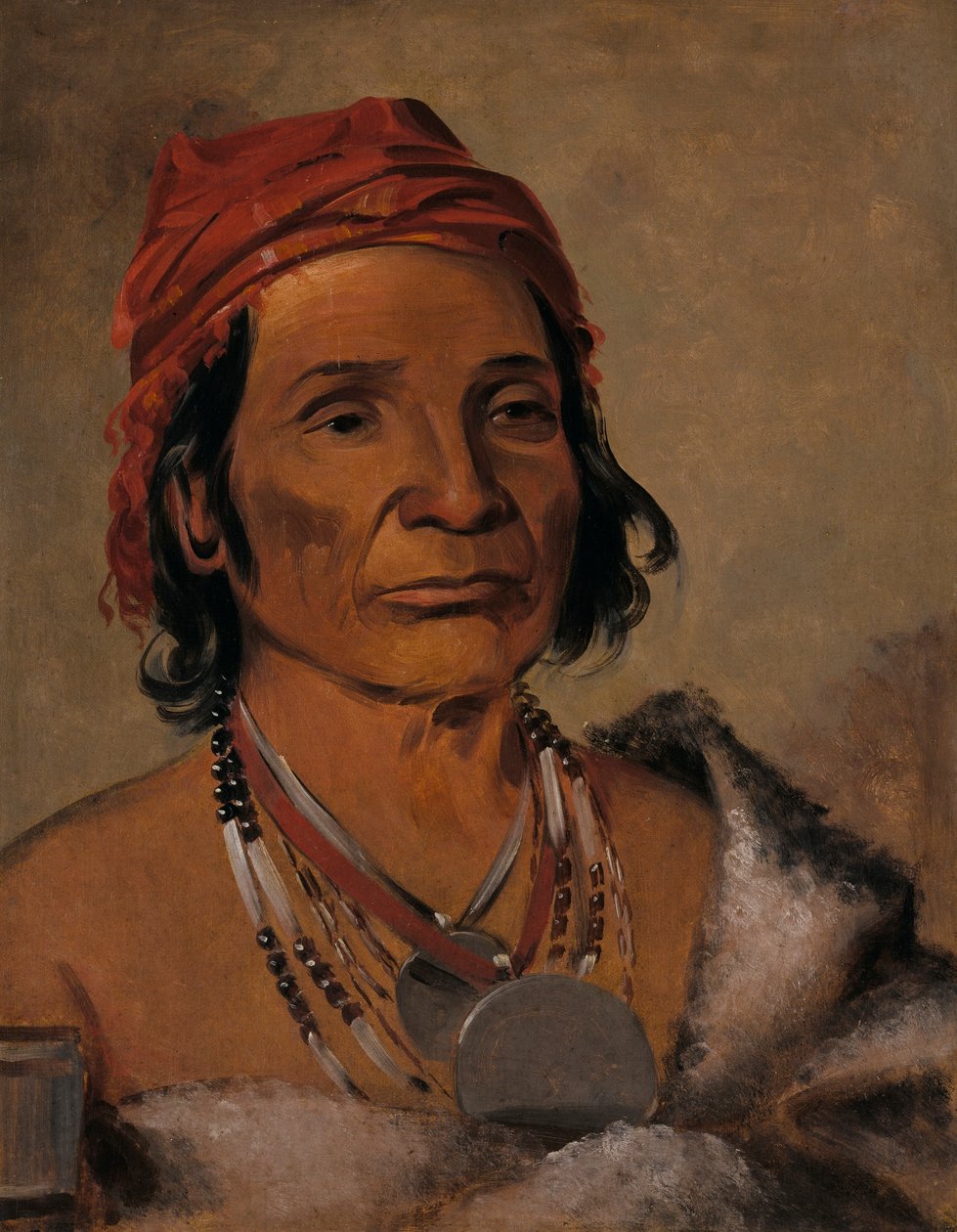 Deep Lake, en gammal hövding av George Catlin