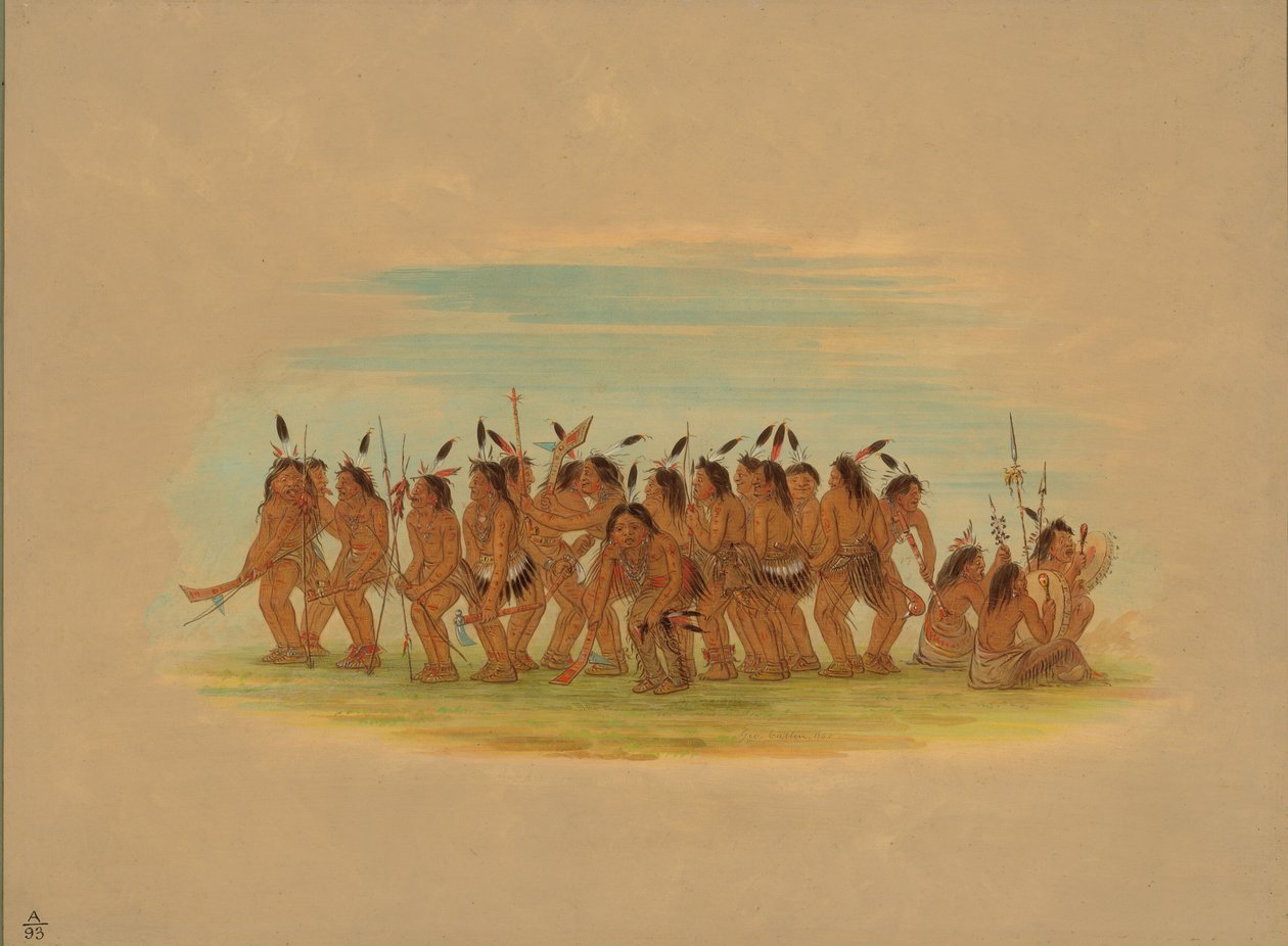 Hunddans - Sioux, 1861. av George Catlin