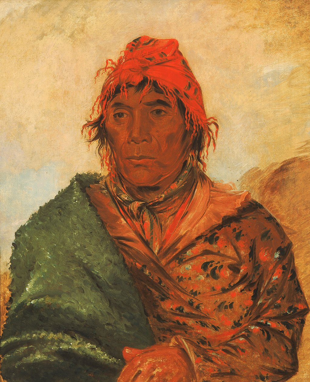 Ee-mat-lá-, kung Philip, andre hövding, 1838. av George Catlin