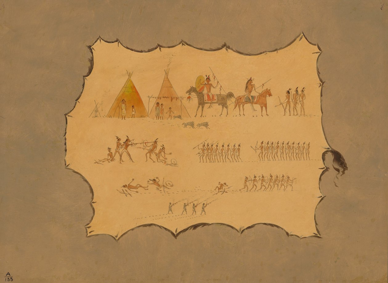 Faksimil av en cheyennerock, 18611869. av George Catlin