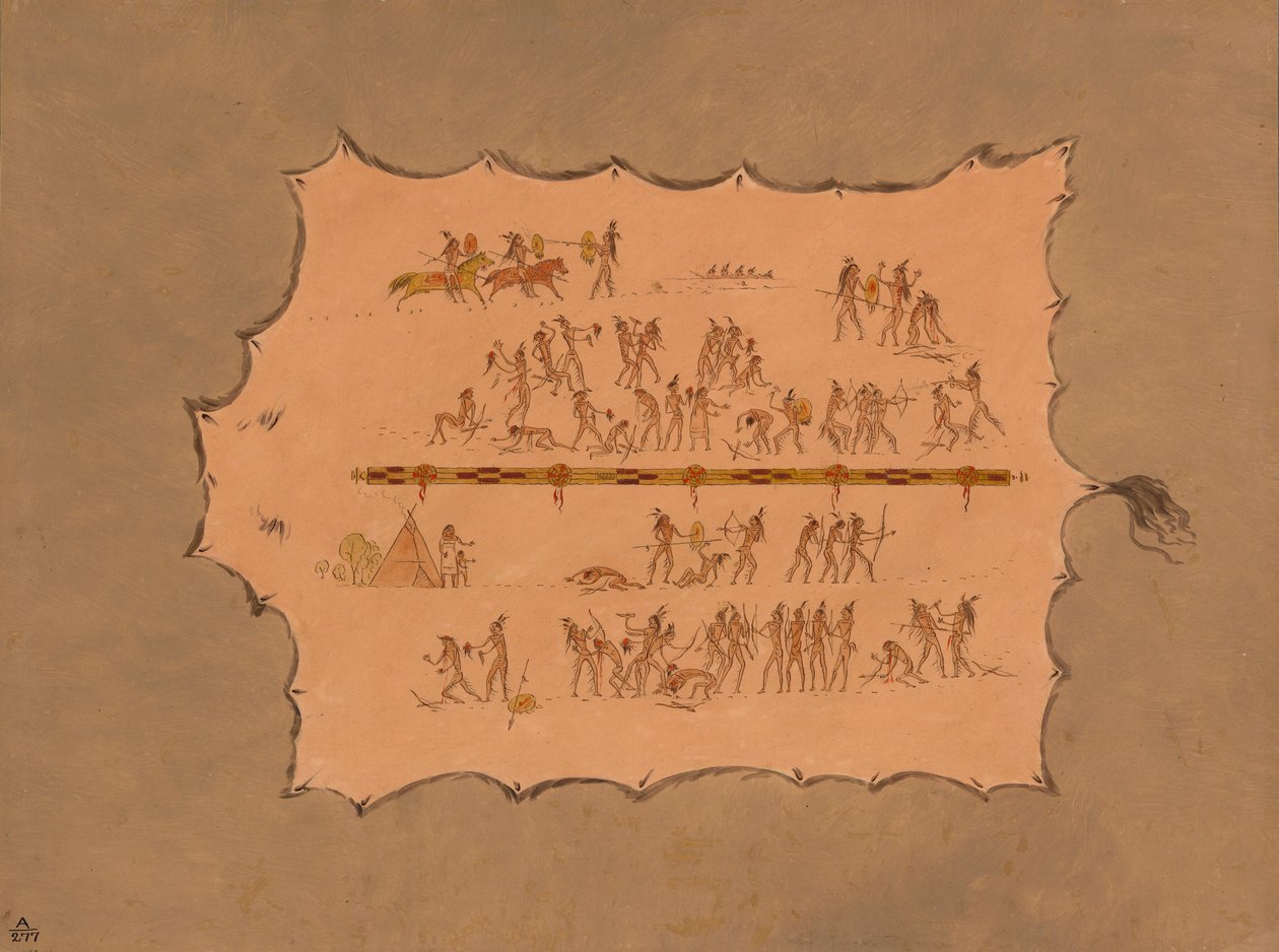 Faksimil av en siouxrock, 18611869. av George Catlin