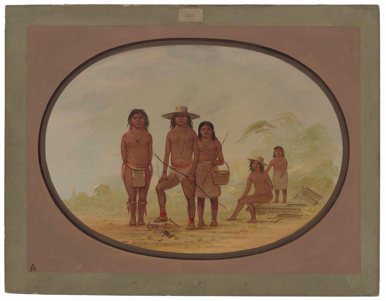 Fem mayaindianer av George Catlin