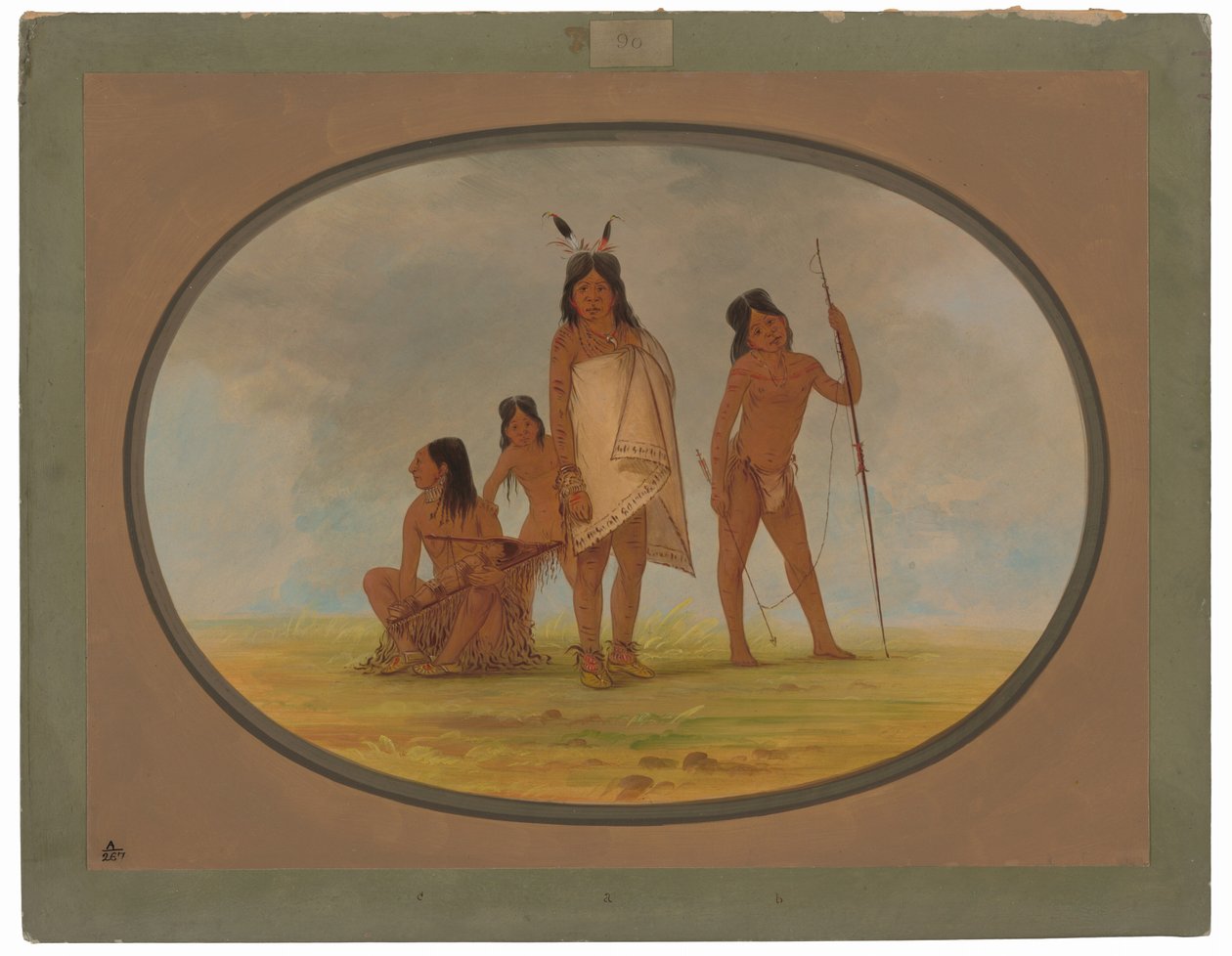Fyra flatheadindianer av George Catlin