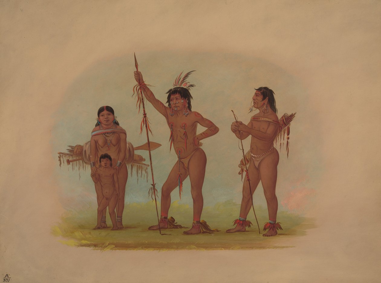 Fyra Mura-indianer, 18541869. av George Catlin