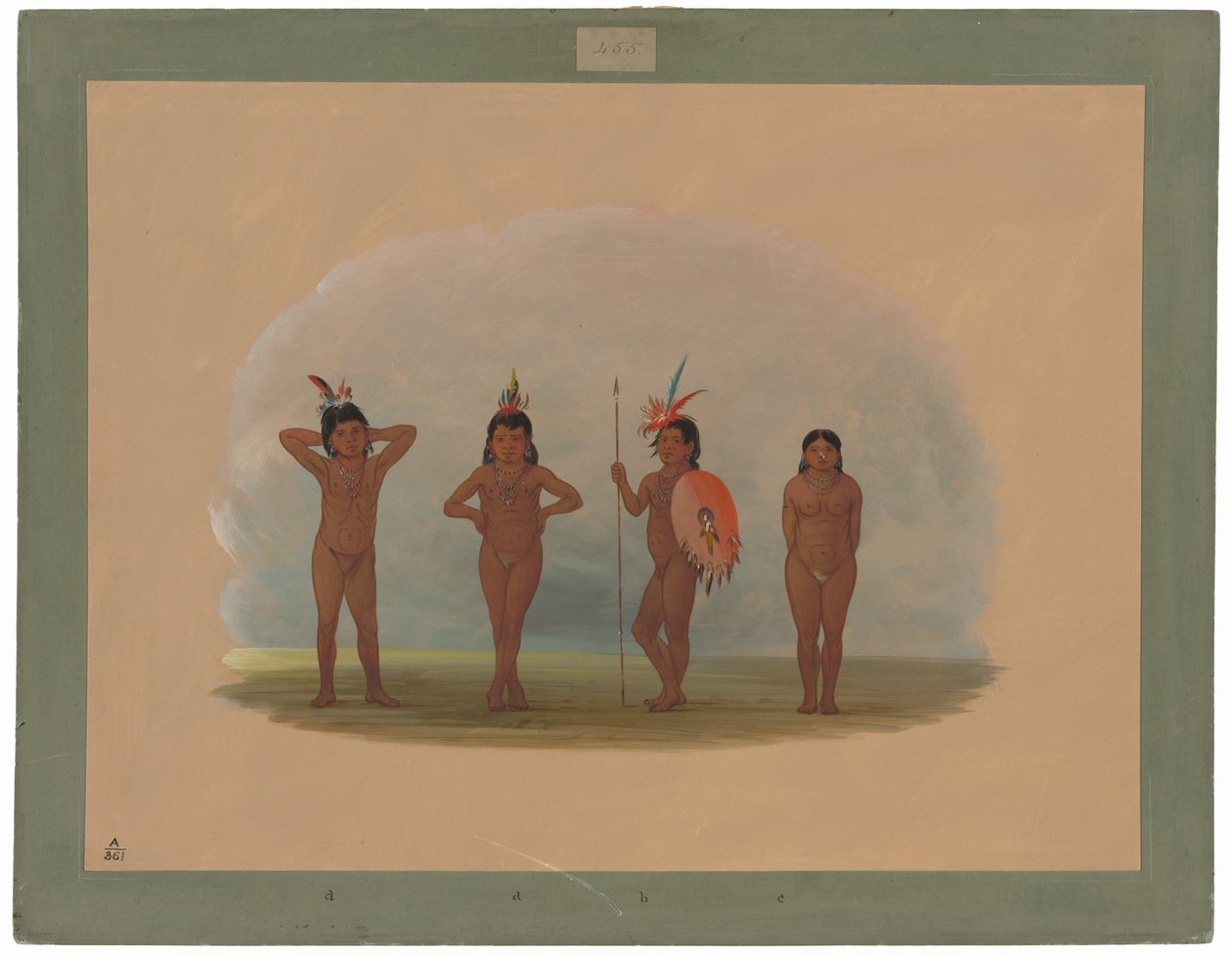Fyra Zurumati barn av George Catlin